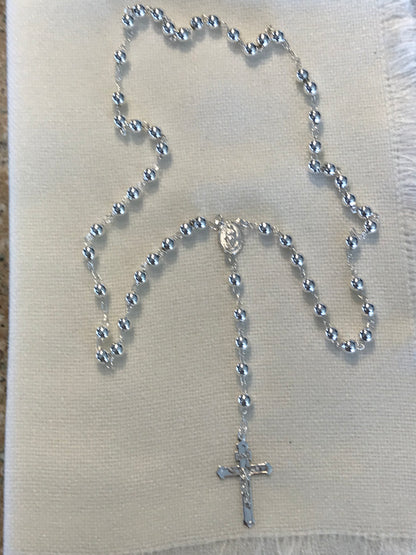 Silver Rosary